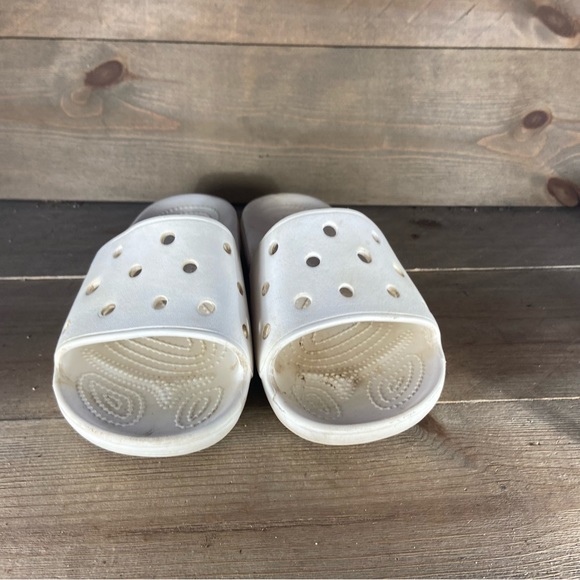 Crocs classic womens size 9 shoes white rubber slip on slide sandals - Picture 5 of 8